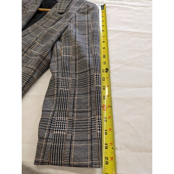 Jones Studio Womens Check Houndstooth Open Blazer XS Retro 80s 90s Boxy NWT $70 - Picture 10 of 10